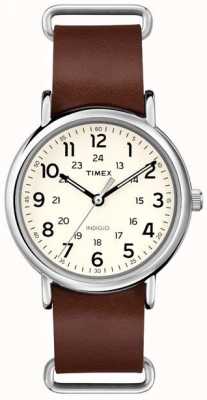 Timex Originals Weekender Brown Leather Strap T2P495