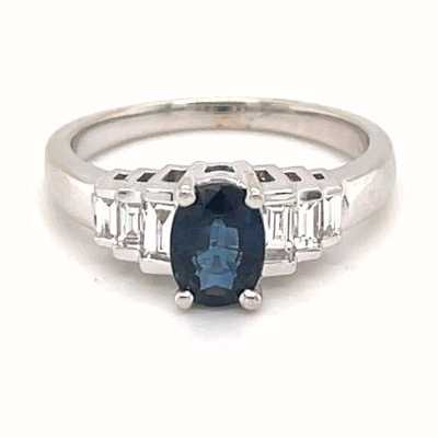 18c White Gold Diamond Sapphire Ring JM2263