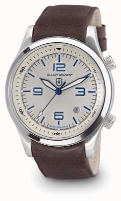 Elliot Brown Men's Canford Brown Leather White Dial 202-001-L09