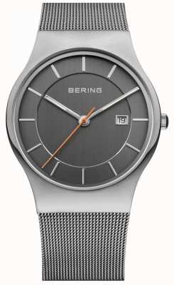 Bering Men's | Stainless Steel Mesh Strap | Grey Dial | 11938-007
