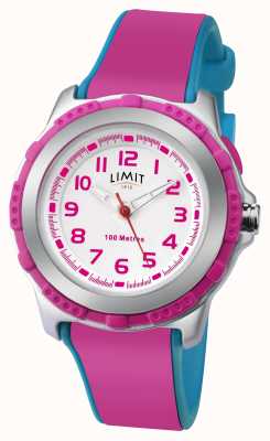 Limit Kid's Active Pink Resin Strap White Dial 5599