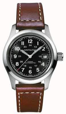 Hamilton Khaki Field Automatic (38mm) Black Dial / Brown Leather Strap H70455533