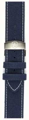Elliot Brown Men's 22mm Washed Blue Canvas Deployant  Strap Only STR-C01