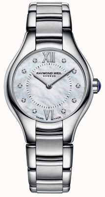 Raymond Weil Womans Stainless Steel 10 Diamond Mother Of Pearl Dial 5124-ST-00985