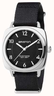 Briston Unisex Clubmaster Chic Black Steel With Nato Strap 17536.S.L.1.NB