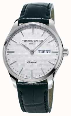 Frederique Constant Men's Classics Quartz Black Leather Strap White Dial FC-225ST5B6