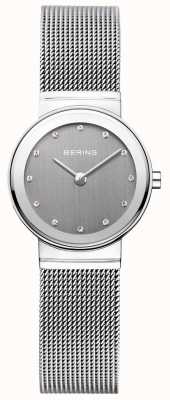 Bering Womans Classic Silver Milanese Strap Grey Dial 10126-309