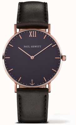 Paul Hewitt Unisex Sailor Black Leather Strap (not original box) PH-SA-R-ST-B-2M