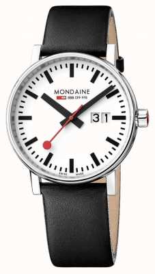 Mondaine Unisex Evo 2 Date Leather Strap Watch MSE.40210.LB