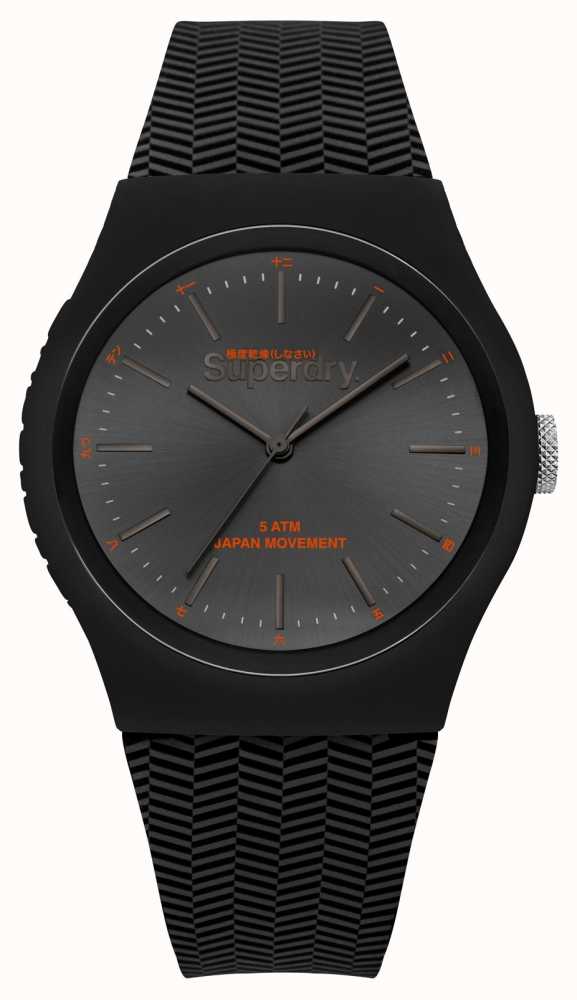 grey superdry watch