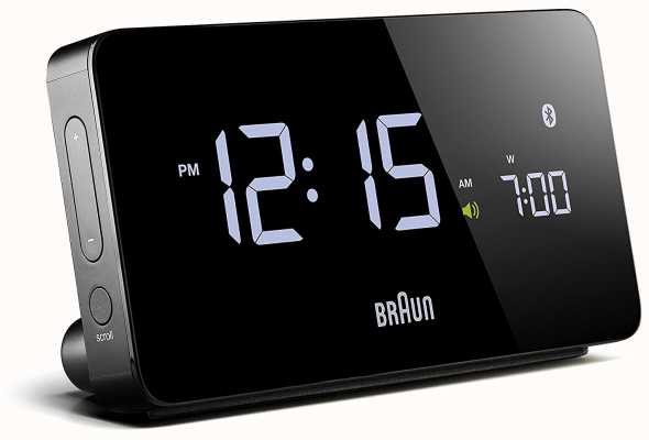 Braun Digital Bluetooth Alarm Clock Black BNC020BK