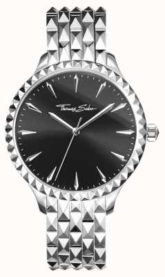 Thomas Sabo Women's Rebel At Heart Embossed Silver Stainless Steel WA0319-201-203-38