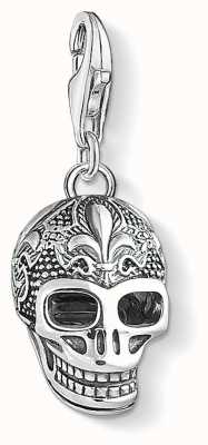 Thomas Sabo Skull With Lily Sterling Silver Charm 1546-637-21