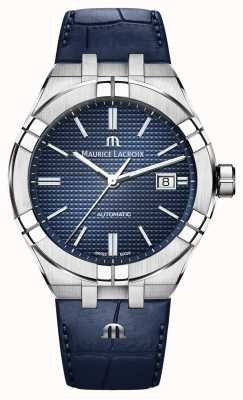 Maurice Lacroix Aikon Automatic Blue Dial Blue Leather Watch AI6008-SS001-430-1