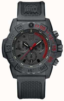 Luminox Men's Navy Seal 3580 Chronograph Black/Red With PU Strap XS.3581.EY