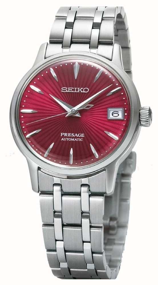 Seiko Presage Women's Automatic Watch Red Dial Stainless Steel SRP853J1 -  First Class Watches™ AUS