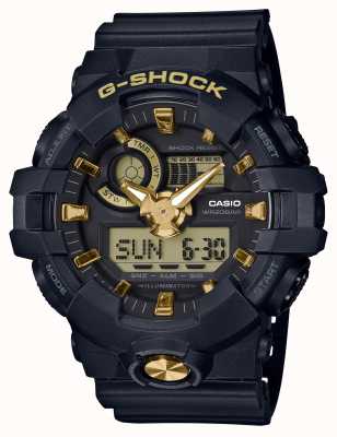 Casio G-Shock Analogue Digital Rubber Gold Watch GA-710B-1A9ER