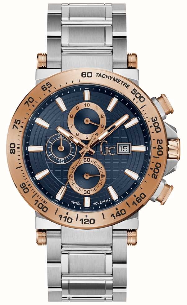 gc mens urbancode chronograph blue dial stainless steel