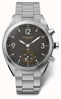 Kronaby 41mm APEX Black Dial Stainless Steel Bracelet A1000-3113 S3113/1
