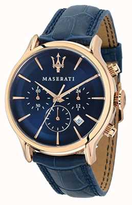 Maserati Men's Epoca 42mm | Blue Dial | Blue Leather Strap R8871618007