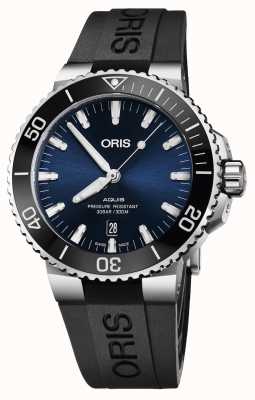 ORIS Aquis Date Automatic (43.5mm) Blue Dial / Black Rubber Strap 01 733 7730 4135-07 4 24 64EB