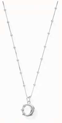 ChloBo | Women's | Silver Moon And Star | Chain Necklace | SNBB580