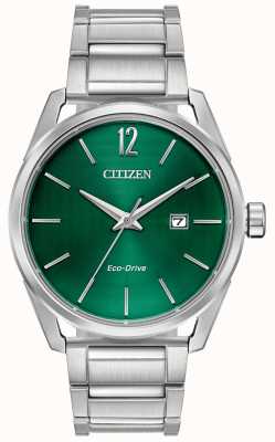 Citizen Men's Eco-Drive Metal Bracelet Green Dial BM7410-51X