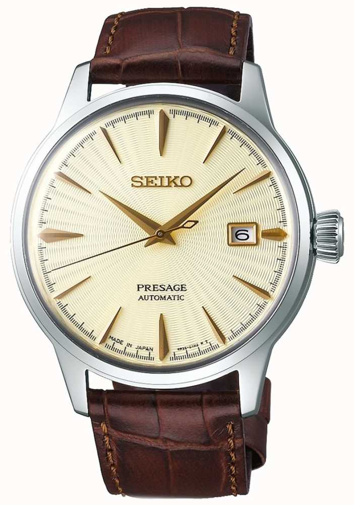 Seiko | Men's | Presage | Automatic | Brown Leather Strap | SRPC99J1 -  First Class Watches™ AUS