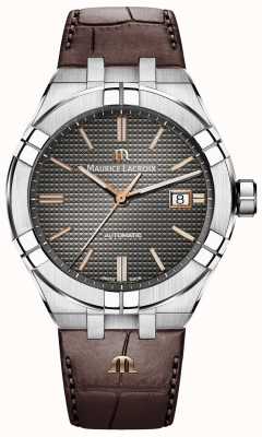 Maurice Lacroix Aikon Automatic Brown Leather Strap Anthracite Dial AI6008-SS001-331-1