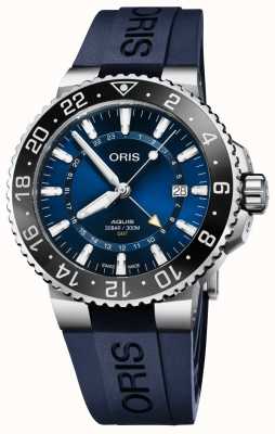 ORIS Aquis GMT Date Automatic (43.5mm) Blue Dial / Blue Rubber Strap 01 798 7754 4135-07 4 24 65EB