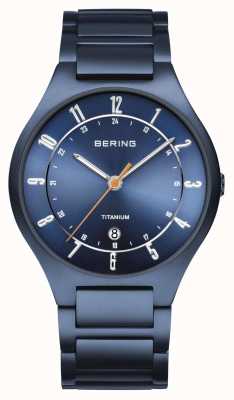 Bering Men's | Titanium | Blue Dial | Blue Bracelet 11739-797