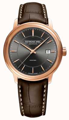 Raymond Weil | Men's Maestro | Brown Leather Strap | Grey Dial | 2237-PC5-60011