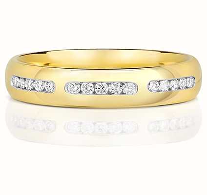 James Moore TH 9k Yellow Gold Diamond Set Ring RD734