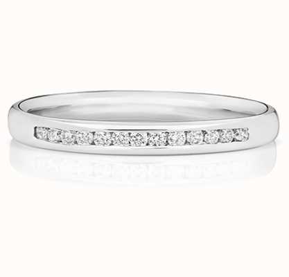 James Moore TH 18k White Gold 33% Diamond Channel Eternity Ring WQ216W