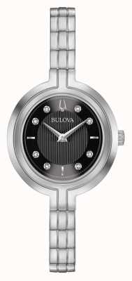 Bulova | Rhapsody | Women's | Steel Bracelet | Black Dial | 96P215