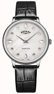Rotary | Women's Kensington | Crystal Dial | Black Leather LS05170/41