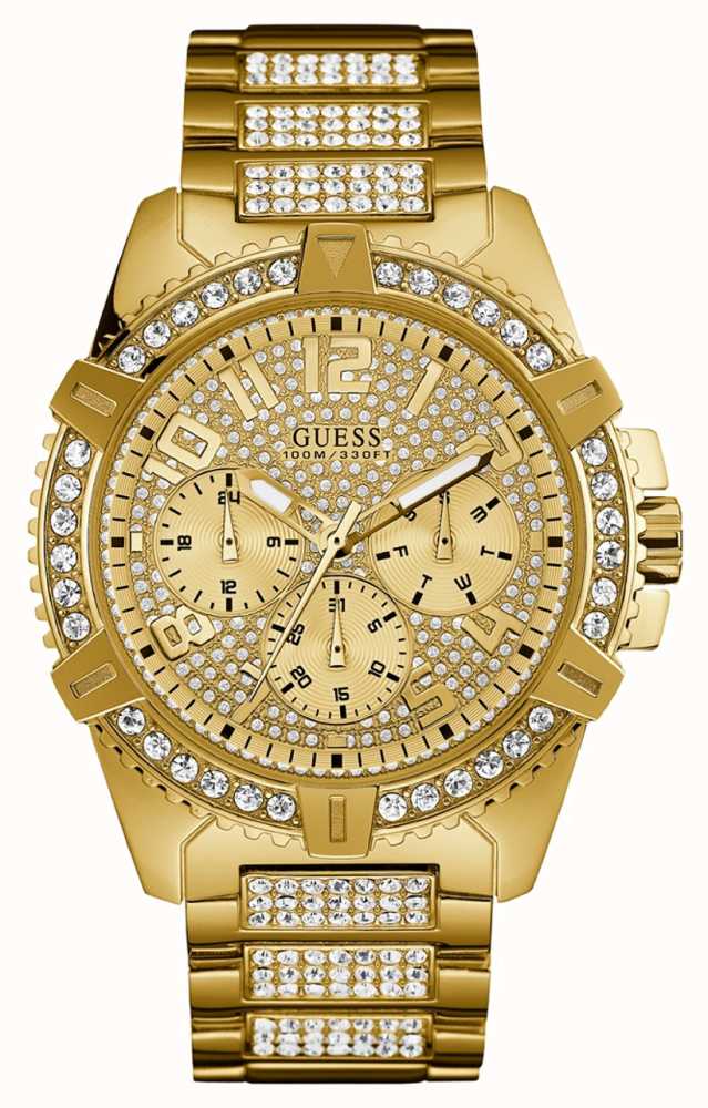 guess men's crystal watch