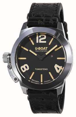 U-Boat Classico 40 Stratos (40mm) Black Dial / Black Laser Aged Leather Strap 9002