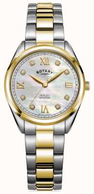 Rotary Women's Henley | Diamond Set Dial | Two-Tone Bracelet | LB05111/41/D