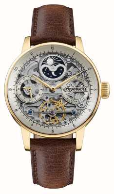 Ingersoll THE JAZZ Automatic (42mm) Skeleton Dial / Brown Leather Strap I07704