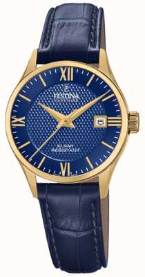 Festina Women's Swiss Made | Blue Leather Strap | Blue Dial F20011/3