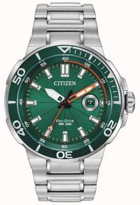 Citizen Men's Sport Green Dial Date Display AW1428-53X