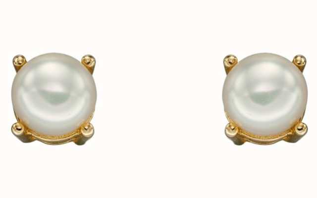 Elements Gold 9ct Yellow Gold Freshwater Pearl June Birthstone Studs GE2331