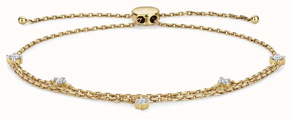 James Moore TH 9k Gold 0.25ct Diamond Adjustable Bracelet BD032