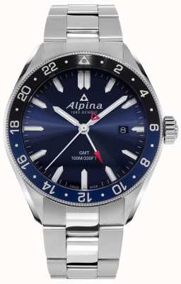 Alpina Alpiner Quartz GMT | Blue Dial | Stainless Steel Bracelet AL-247NB4E6B