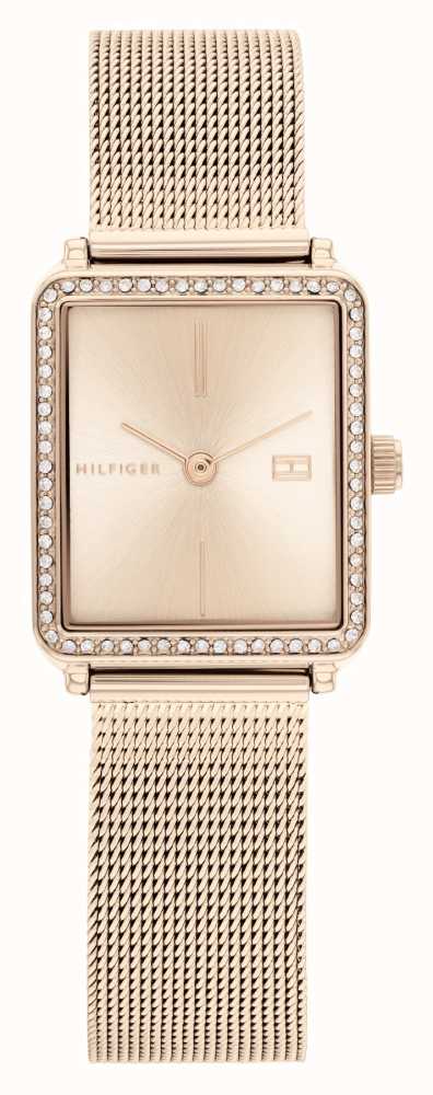 Tommy Hilfiger | | Tea | Rose Gold Mesh Strap | Rose Square Dial | 1782293 - First Class Watches™ AUS