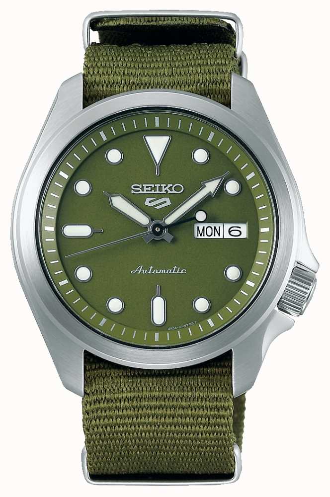 Seiko 5 Men's Sports Green Dial Green Nylon Strap SRPE65K1 - First Class  Watches™ AUS