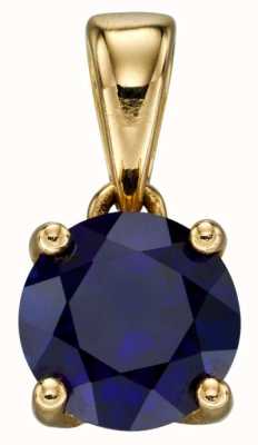 Elements Gold 9k Yellow Gold Sapphire September Pendant Only GP2196