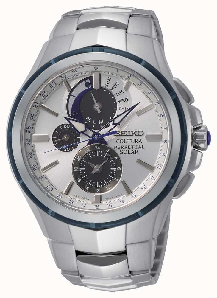 Seiko | Coutura | Men's Solar | Silver Chrono Dial | Stainless Steel  Bracelet | SSC787P9 - First Class Watches™ AUS