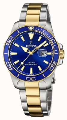 Festina Women's /Two-Tone Stainless Steel Bracelet | Blue Dial F20504/1